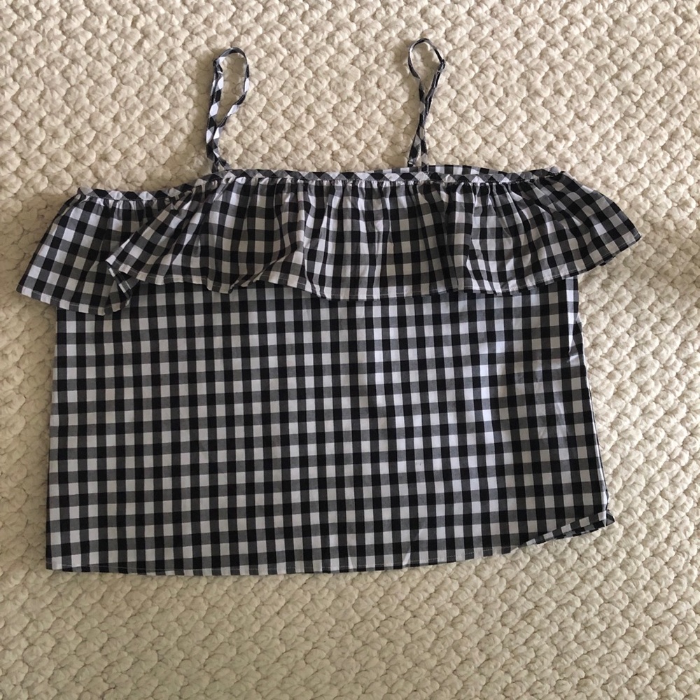 Checker print tank top